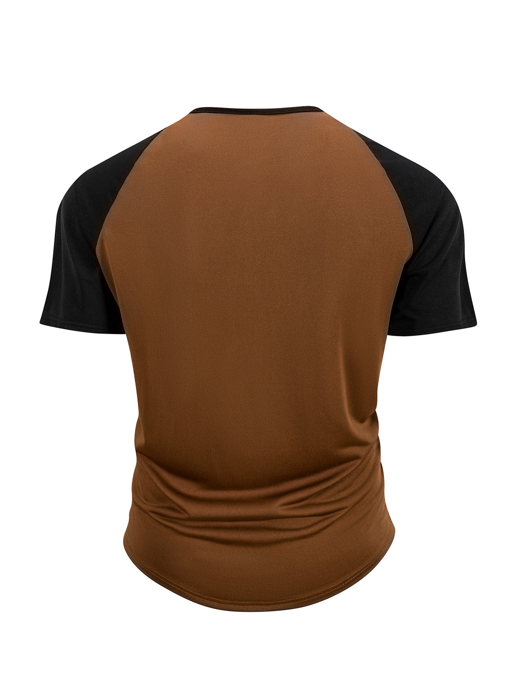 1 Men's Summer V-Neck Casual T-Shirt, Breathable and Lightweight Street Fashion Short-Sleeve Top, Daily Office Business Contrast Color Design Henley Shirt with Button- Collar, Suitable for Outings, Home, Work, Travel, Cycling, and Streetwear - Brown
