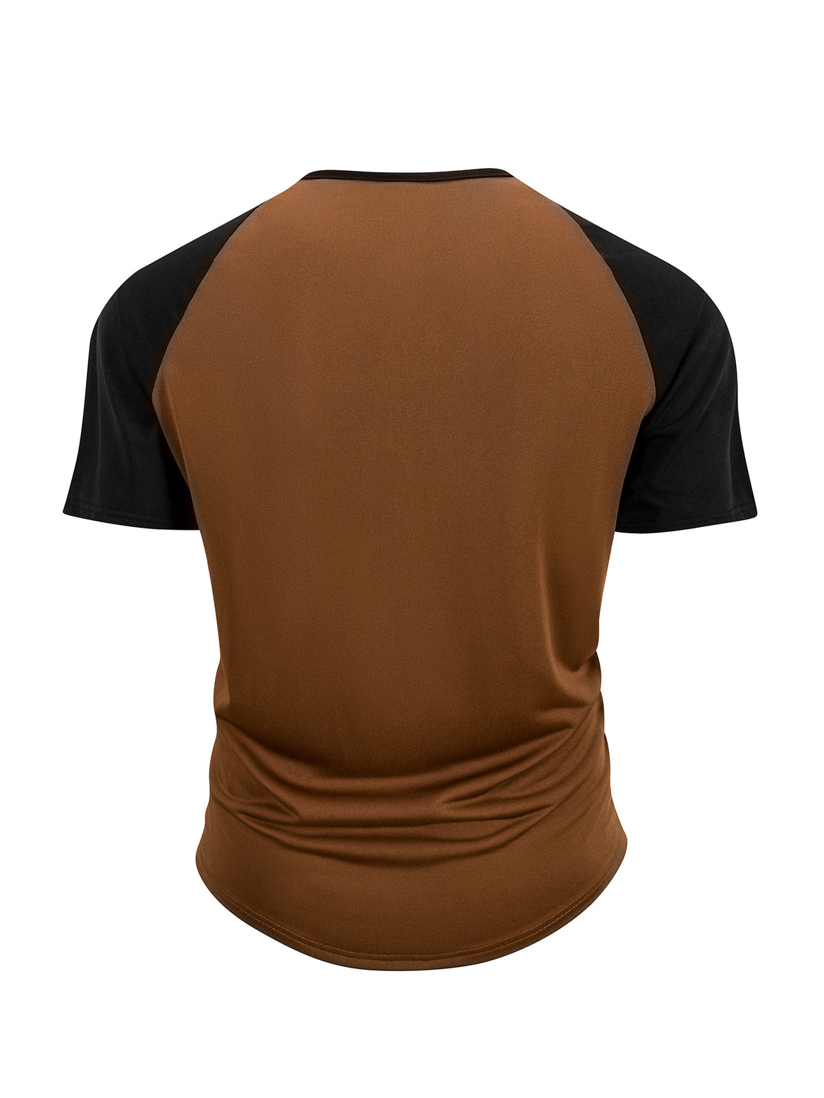 1 Men's Summer V-Neck Casual T-Shirt, Breathable and Lightweight Street Fashion Short-Sleeve Top, Daily Office Business Contrast Color Design Henley Shirt with Button- Collar, Suitable for Outings, Home, Work, Travel, Cycling, and Streetwear - Brown