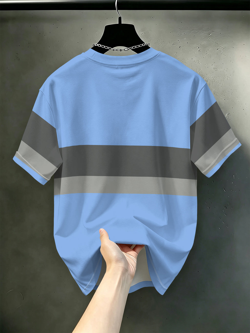 [Printed Design – Not Textured] New Men's Short-Sleeve T-Shirt, Heavyweight Vintage Style Top, Loose Fit, Casual, Breathable, Versatile, Crew Neck, Half-Sleeve, Comfortable, Skin-Friendly, Breathable, Wear-Resistant, for Commuting, Daily Outings - Mixed Color 1