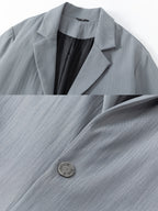 A Men's Casual and Fashionable Suit Jacket, with a British Style Mini Suit and a Casual Suit Silhouette, Suitable for Travel, Work, Parties, College Holidays, Gifts, with Elasticity, Easy and Unrestrained - Grey