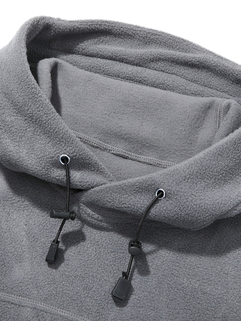 Men Outdoor Tactical Style Fleece Hoodie, Thick Warm Multi-Zipper Pockets Loose Sweatshirt for Autumn Winter Commute Hiking - Grey