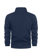 2026 New Men's Outdoor Men's Mountaineering Windproof Sports Jacket, Light and Comfortable High Quality Blazers, Fashion and Personality BOSTON Letter Elements Design, Suitable for Spring and Autumn Wear, Outdoor Sports Must Be. - Navy Color