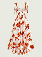 Elegant Sleeveless Dress, Perfect for Vacation Beaches, Streets, and Other Occasions, New Spring/summer Style - Orange