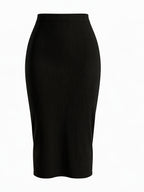 Targeted Development Women'S High-Waist Skirt Slit Long Dress Sexy Butt Skirt One-Step Skirt - Black