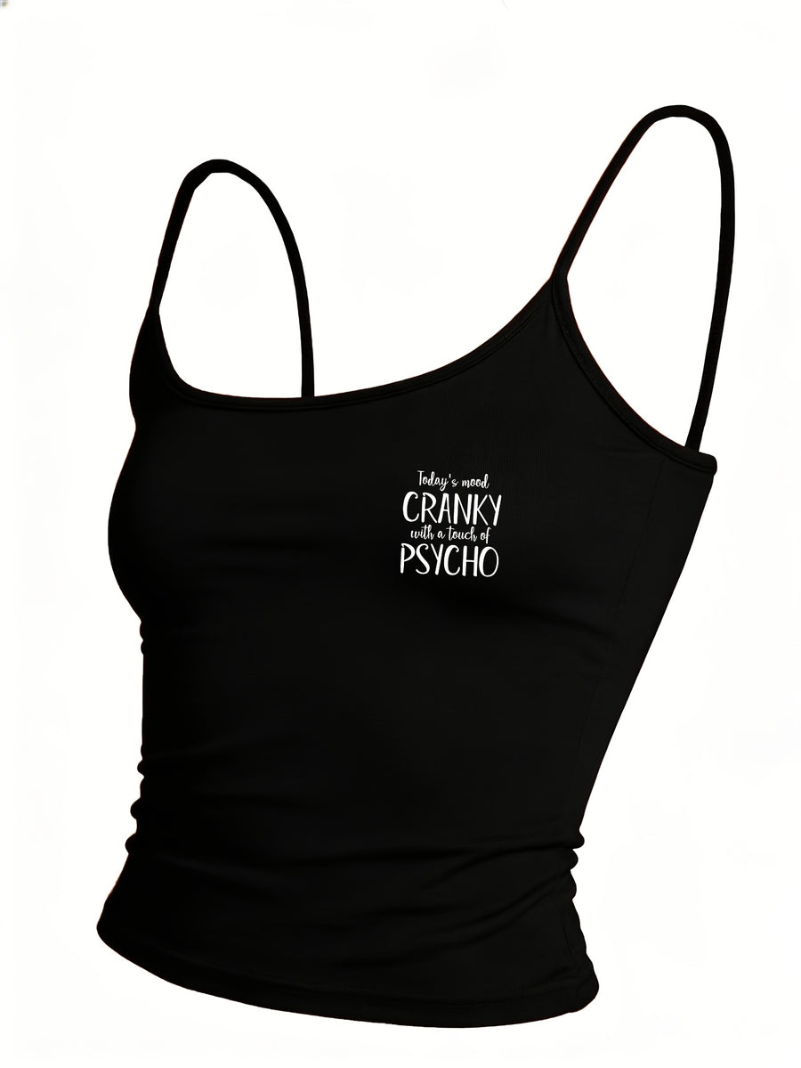 Letter Print T-Shirt, Short Sleeve Crew Neck Casual Top for Summer And Spring, Women'S Clothing - Black 1
