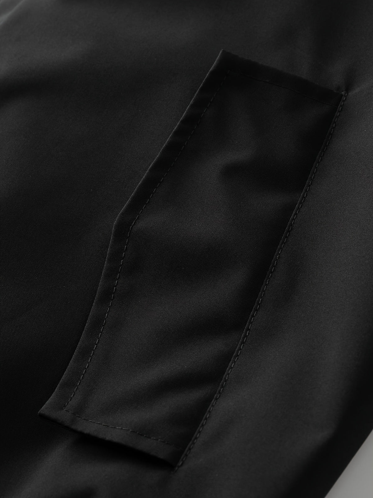 Men'S Hooded Jacket, Stretch Cuffs And Hem, American Retro Casual Commuter All-Match Style, Easy Design, Wear-Resistant Woven Fabric, Smooth Zipper Closure - 5661 - Black
