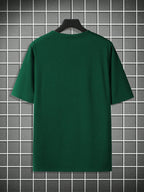 2pcs Men's Round Neck Pocket Short-Sleeve T-Shirt, Suitable for Summer Outdoor Casual Wear, Versatile Casual Knit Top, Men's Casual Pocket Design Sport T-Shirt - Black+Blackish Green