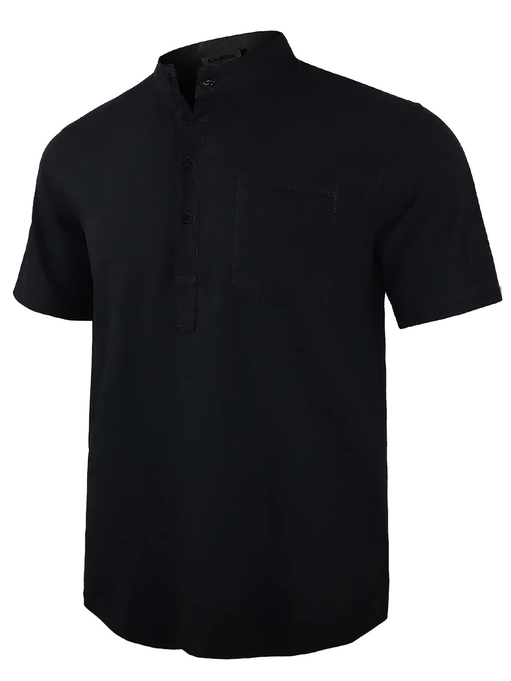 Men's Casual Shirt, Summer Short Sleeve, Lightweight and Breathable, Simple and Stylish, Versatile Casual Shirt - Space Black