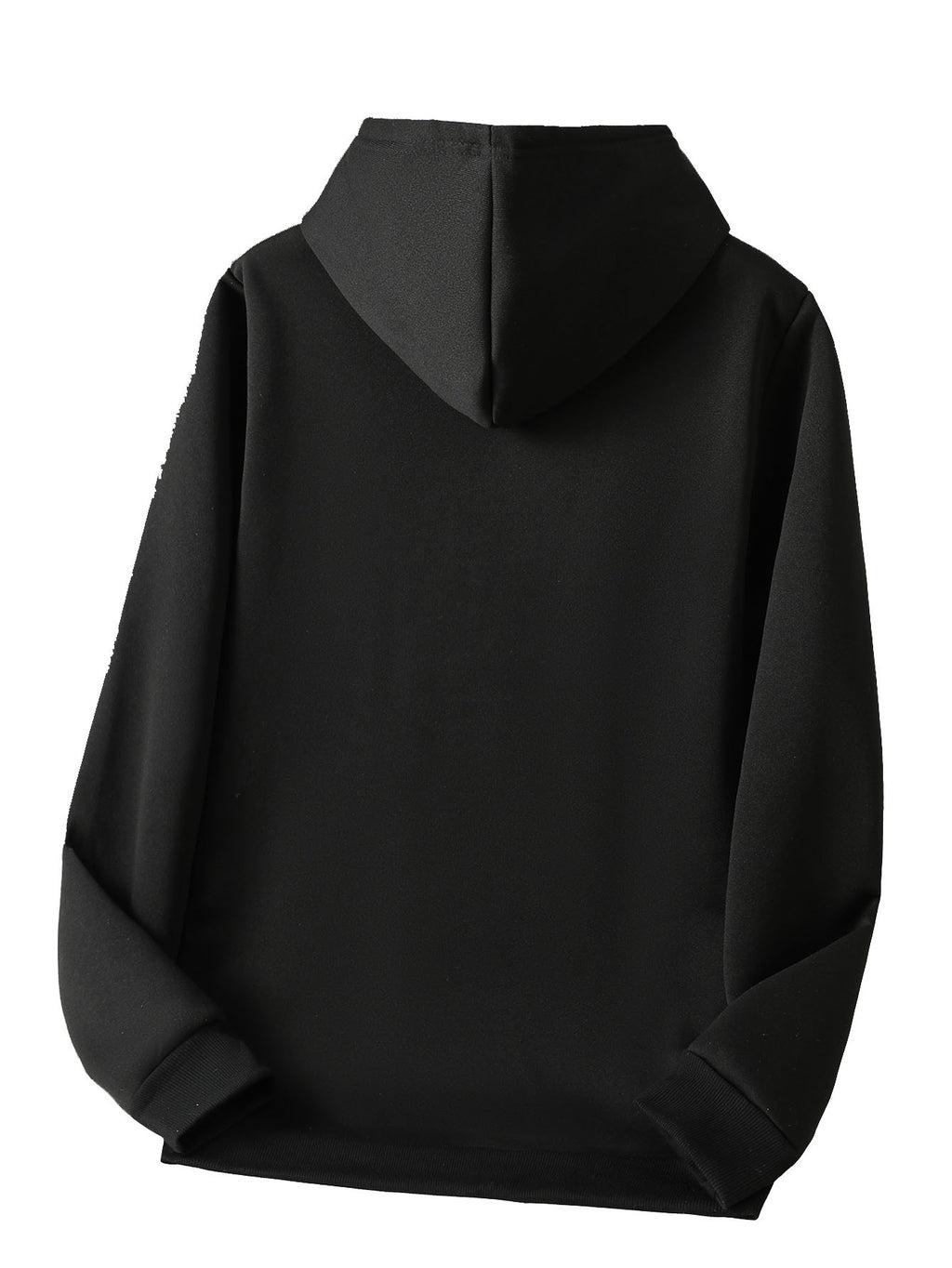 Men's Fashionable Trendy Hooded Casual Sweatshirt, -Lined for Autumn/Winter, American Style for Christmas and Halloween Outings - Black