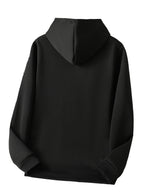 Men's Fashionable Trendy Hooded Casual Sweatshirt, -Lined for Autumn/Winter, American Style for Christmas and Halloween Outings - Black