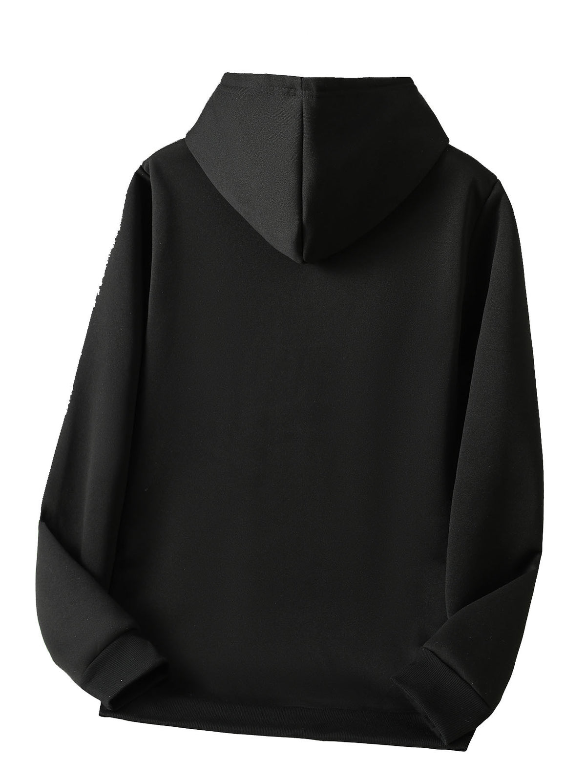 Men's Fashionable Trendy Hooded Casual Sweatshirt, -Lined for Autumn/Winter, American Style for Christmas and Halloween Outings - Black