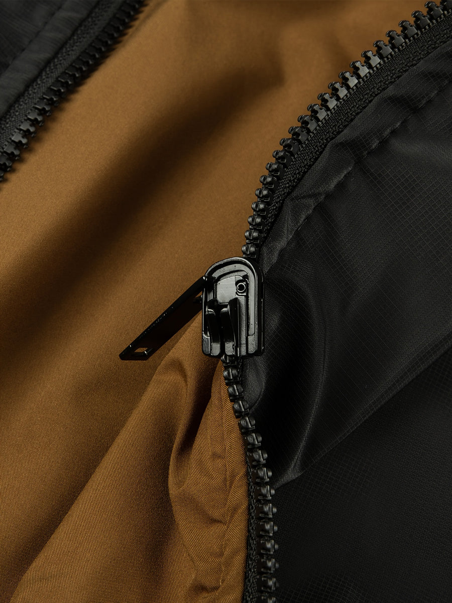 New Men's Warm Thick Reversible Hooded Outdoor Jacket with Zipper Pockets Detachable Hood And Ribbed Cuffs Versatile Casual Coat for Daily Commute Wild Adventure Skiing Hiking Trekking Daily Outdoor Daily Matching Outfits - Black