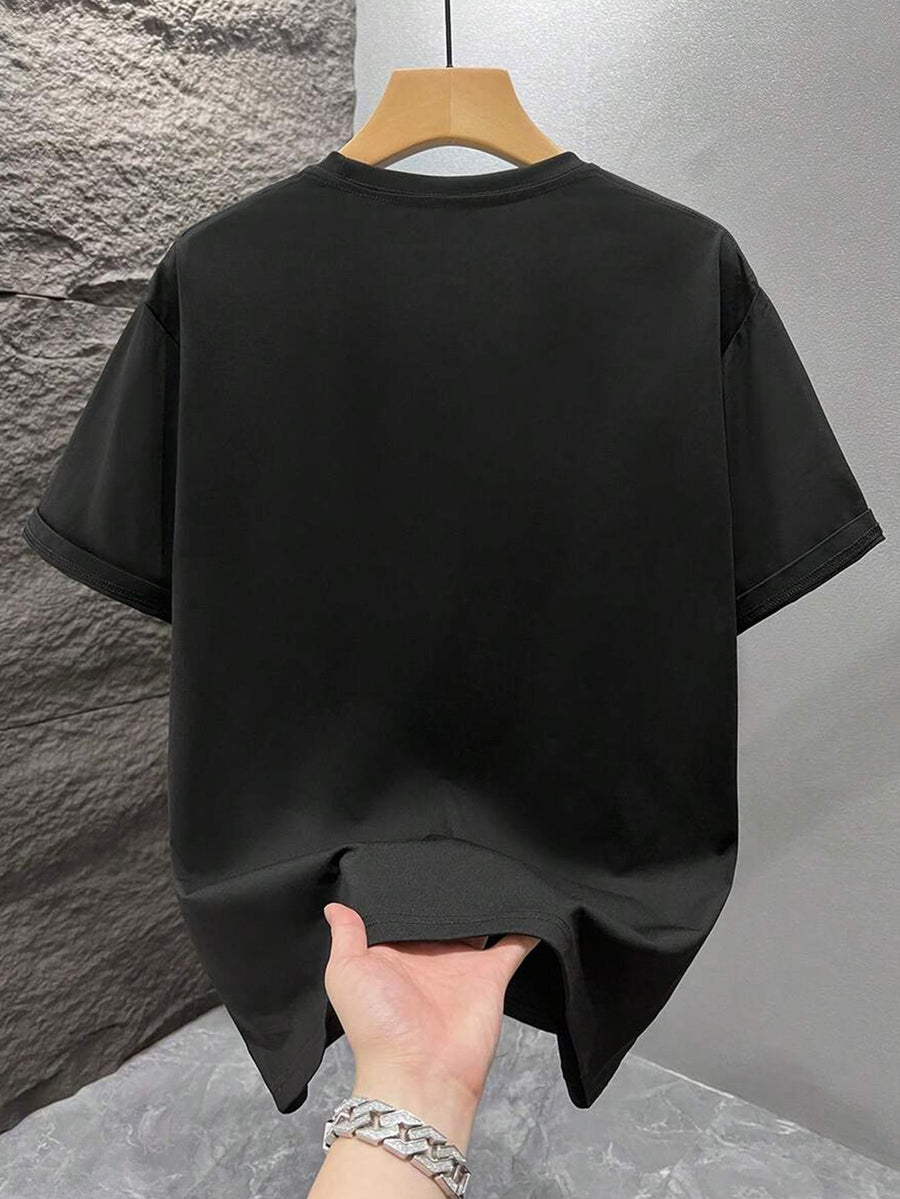 This Unisex 5pcs Set Features a Slim-Fit, Basic Short-Sleeved Business Casual Style. Made from Thick, Finely Combed Fabric, It Is Breathable And Skin-Friendly. The Standard Round Neck T-Shirt Is Suitable for Office Wear - White + navy + gray