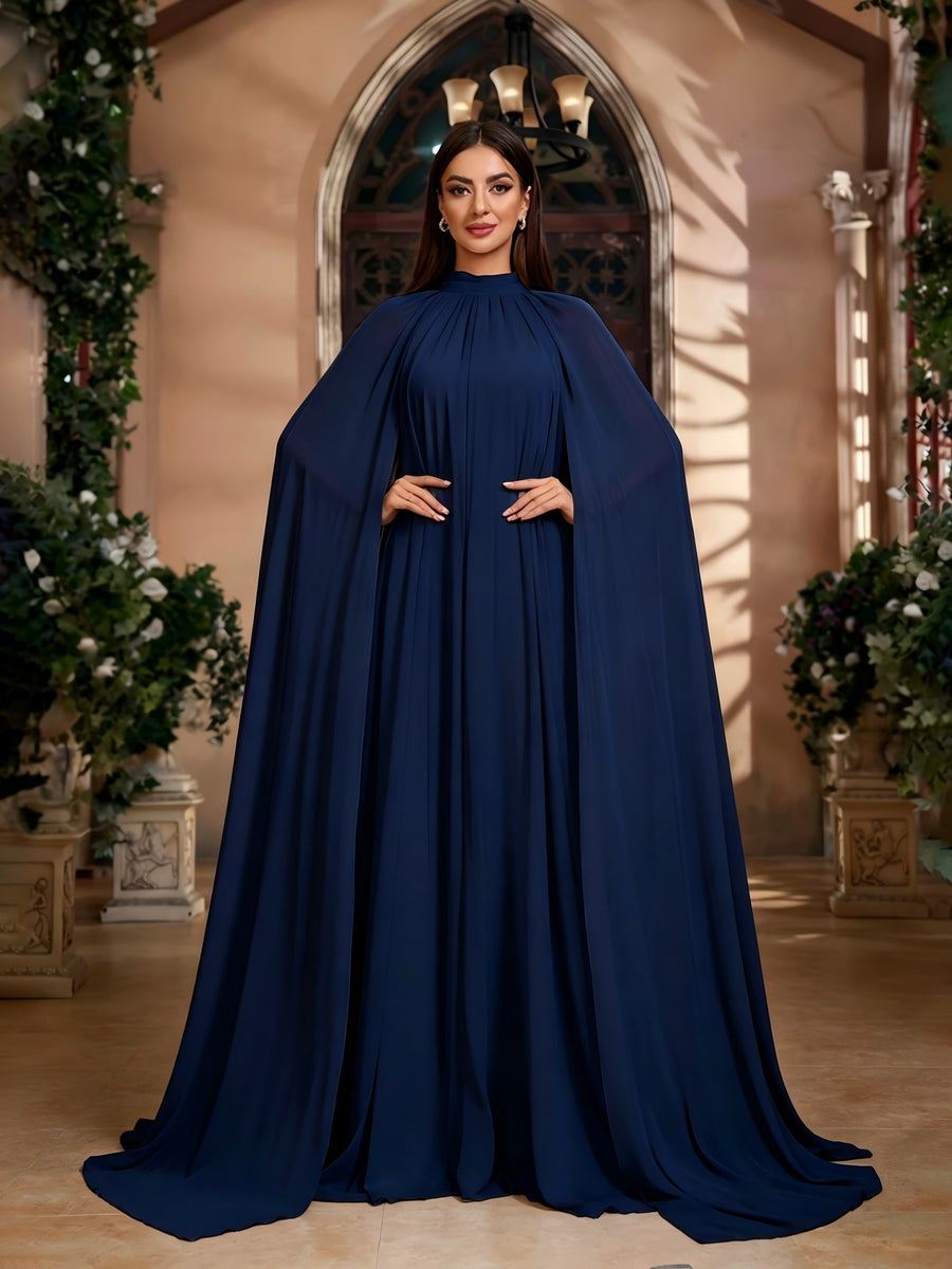 Elegant And Exquisite Evening Dress, Full Skirt Women'S Long Dress, Party Dress, New Women'S Dress, Hosting Performance Dress, Bridesmaid Dress, Casual Dress, Prom Dress, Summer Dress, Graduation Dress, Women'S Sexy Performance Dress - Navy Color