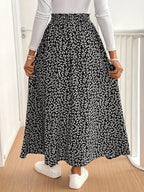 Summer Gentle Style Floral Women'S Skirt with Drape And Flowing A-Line Long Skirt - Mixed colors