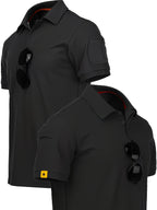 2pcs Summer Quick-Dry Lightweight Breathable Men'S Short Sleeve Loose T-Shirt Breathable Lapel T-Shirt Outdoor Riding Casual Short Sleeve Top, Additions Not Included - Black And Green