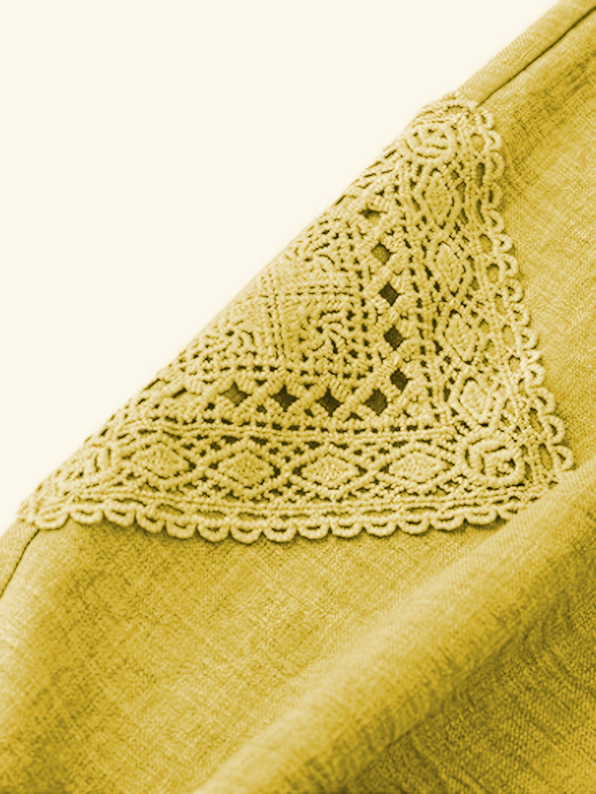 Women's Color Block Lace Casual Drawstring Waist Bow Capri Pants with Pockets - Bright Yellow