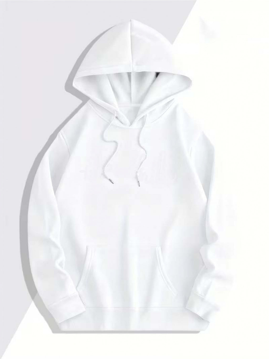 Men's Street-Style Cool Gradient Bear Symbol Hooded Sweatshirt, Featuring a Graffiti Bear Personality Print, Embodying American Street Fashion Culture, an Exclusive Item for Trendsetters! This Men's Hooded Sweatshirt Is Made from Selected - White
