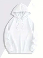 Men's Street-Style Cool Gradient Bear Symbol Hooded Sweatshirt, Featuring a Graffiti Bear Personality Print, Embodying American Street Fashion Culture, an Exclusive Item for Trendsetters! This Men's Hooded Sweatshirt Is Made from Selected - White