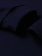 95% Polyester 5% Spandex, Men's Casual Pocket Zipper Drawstring Hooded Sweatshirt, Chest Placement Patch Embroidery, 240g Global All-Season Base Layer, Factory-Made for Men's Comfort, High Quality, High Fit Rate, Casual Sportswear - Navy Color