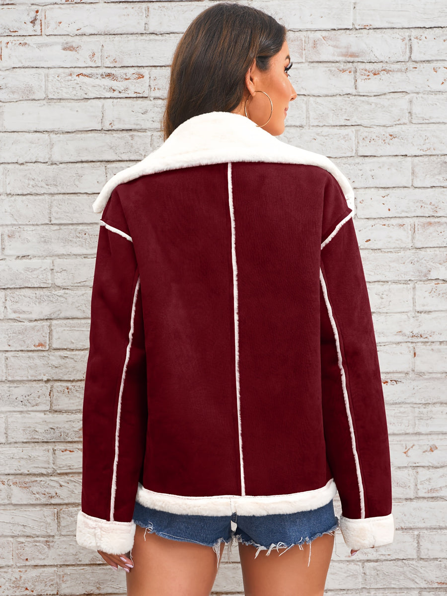 Lamb Women's Winter Coat - Deep Red