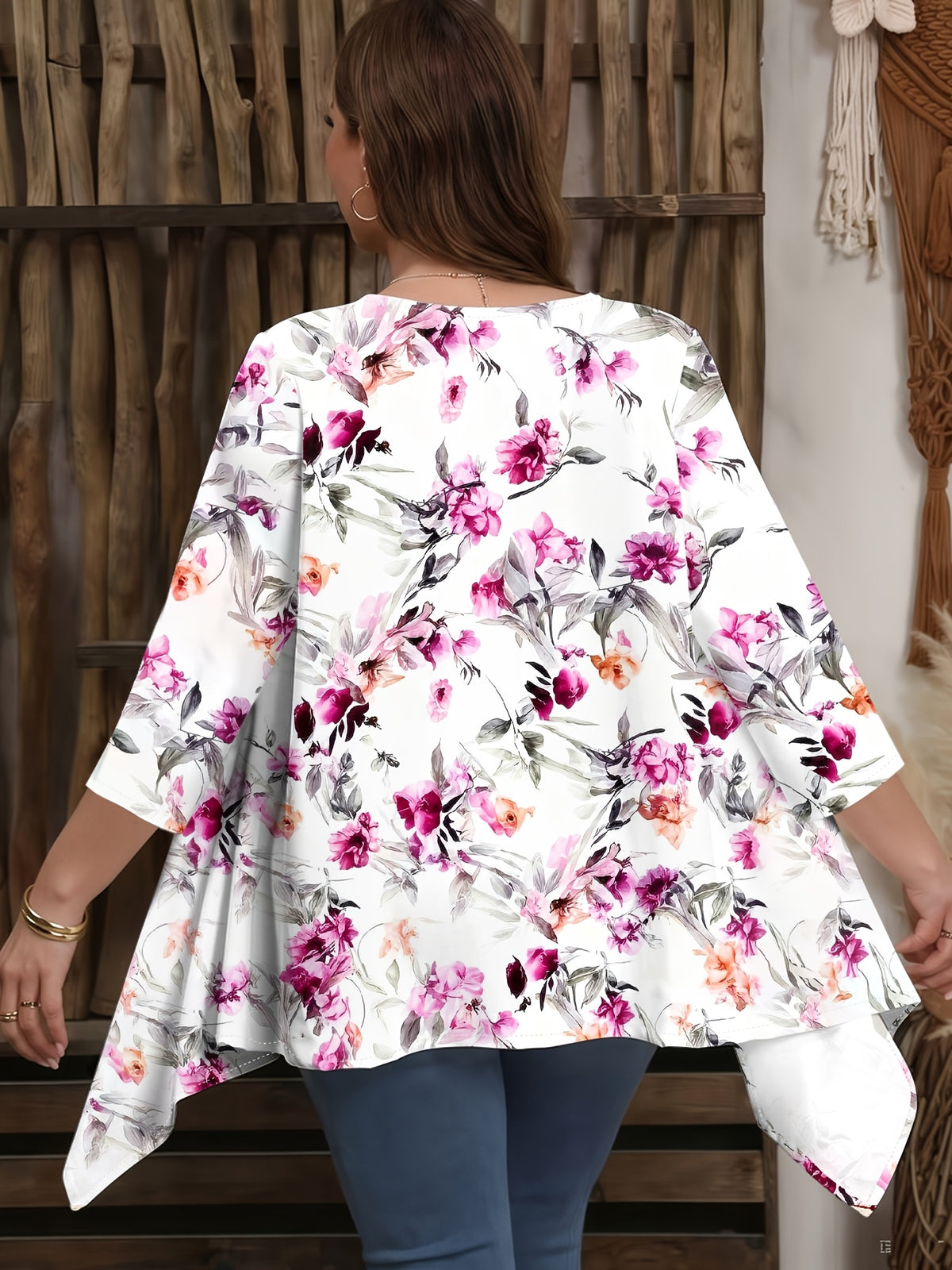 Women's Floral Elegant Print Cardigan, Lightweight, Airy, and Comfortable, Suitable for Spring, Summer, and Autumn, a Versatile Layering Piece for Daily Casual Wear, Beach Outings, and Vacations - Purple