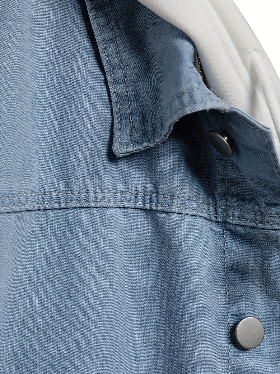 Men'S Casual Denim Jacket - Light Blue