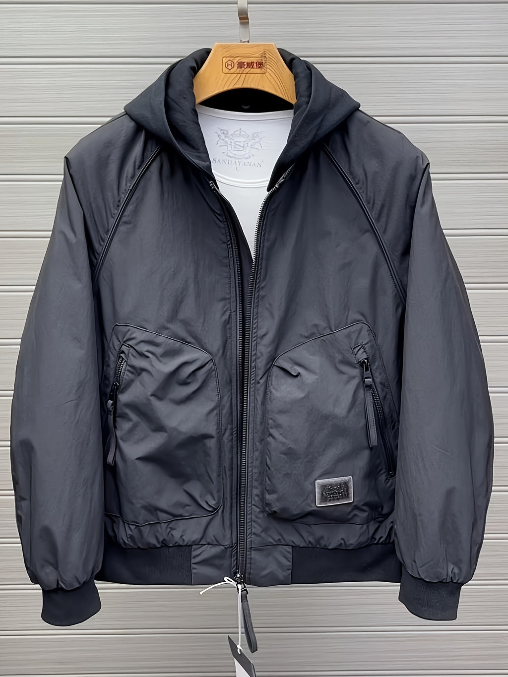 Jacket Outerwear Men'S New Style Trendy Cool American Retro Baseball Uniform Loose Men'S Top - Black