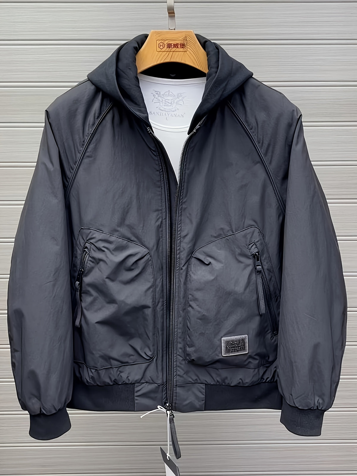 Jacket Outerwear Men'S New Style Trendy Cool American Retro Baseball Uniform Loose Men'S Top - Black