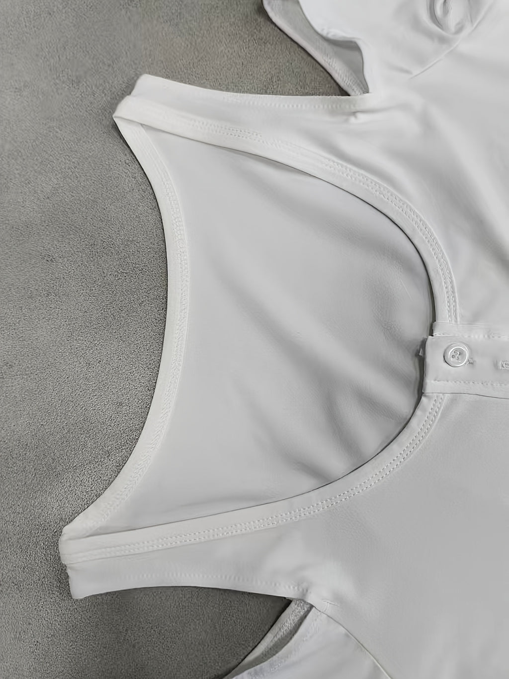 Button Off-the-Should Long Sleeve - White