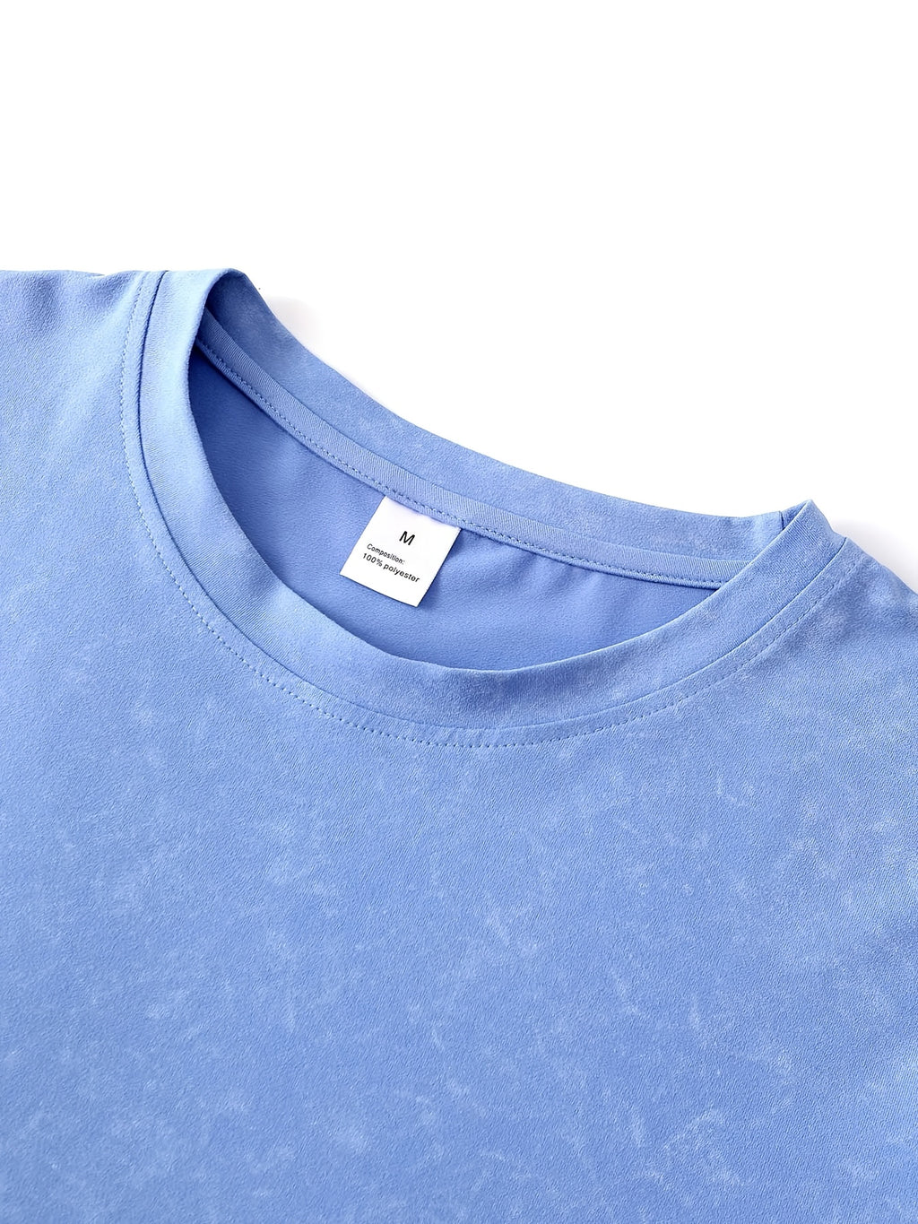 Men's Round-neck Graphic Print Short-sleeve T-shirt, Suitable for Summer Casual Sports - Royal Blue