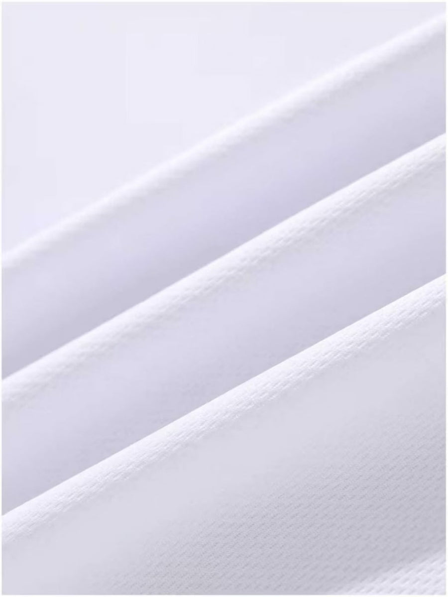 Men'S Lightweight Breathable Polyester T-Shirt - Quick Dry Regular Fit Casual Everyday And Formal Wear for Gym, Travel, Beach - Machine Washable Black Shirt (), Beach Tee, Travel Apparel, Fashion Men'S Top, Durable Casual Wear, Workout Clothes - White