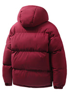 Spring And Autumn Men'S Jacket 2026 New Men'S Solid Color Cargo Coat Multi-Color Warm Thick Daily Outing All-Match Jacket - Angola Red