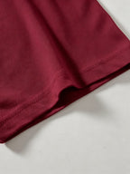 100% Pure Cotton Crew Neck Short Sleeve T-Shirt, Unisex. Features a Dazzling Tiger Head Graffiti Graphic with Double-sided Front and Back Prints, Vibrant Color-blocking, and Trendy Lettering. Breathable and Non-sticky on the Back - Burgundy