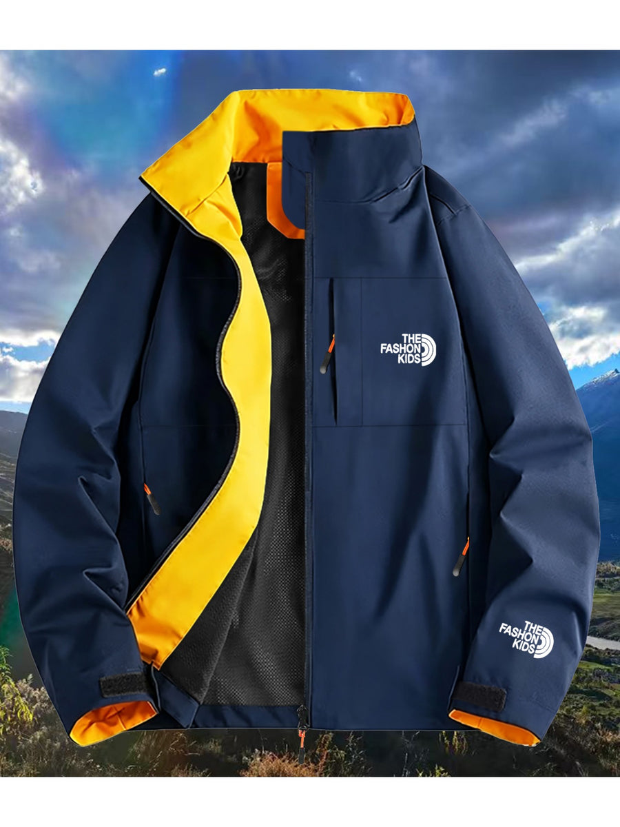2026 New Men'S Sports Jacket, Outdoor Climbing High Quality Comfortable Ski Wear, Novel Pocket Spell Color More Practical Design, Fashion Elements Design, Suitable for Spring And Autumn Wear, Commuter Necessary Sports Coat - Navy Color