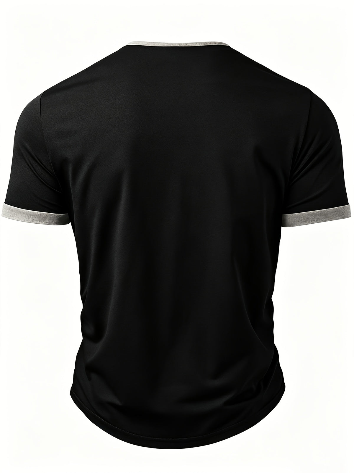 Men's Spring/Summer New Arrival Solid Color 2-in-1 Look Short Sleeve T-Shirt, Suitable for Golf, Business Casual, and Daily Wear. The Fabric Is Soft, Comfortable, and Machine Washable. A Stylish and Versatile Top for Commuting, Also Makes a Great - Black