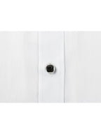 2 Men'S Spring And Autumn Fashion Long-Sleeve Printed Shirts, Casual, Breathable, High-Quality, Anti-Wrinkle Shirts, Suitable for Business And Office Wear - Light white+black