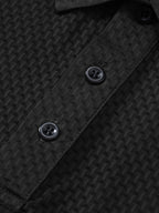 Men'S Summer Casual Polo Shirt, Loose Fit - Breathable, Lapel Collar, Short Sleeve, Light Luxury Commute Style, Solid Color Pullover Top, Suitable for Outdoor Sports, Golf, Running, Casual Wear - Black