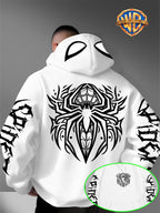 Warner Authorized Unisex Autumn Winter Hooded Sweatshirt, Suitable for Dark Gothic Enthusiasts, Street Fashion Players, Campus Daily Outings, Casual Shopping, Couple And Best Friend Trendy Wear - White