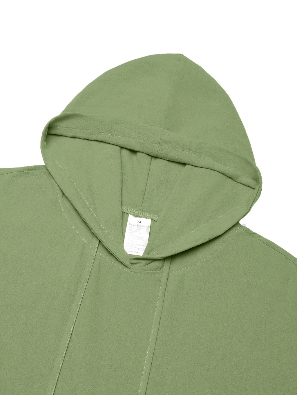 Men's New Spring/Autumn Lightweight Solid Color Linen Hooded Casual Sportswear Top, Thin, Comfortable, Simple, Classic Style, Versatile for Daily Wear, Fitness, Trendy and Fashionable Long Sleeve - Military Green