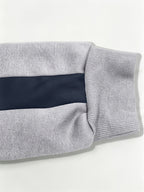 Men'S Three-Piece Casual Hooded Sweater Set, Featuring Contrast-Colored Spliced Sleeves with Drawstrings, Loose-Fitting Pullover Shirt, Long-Sleeved Sports Top for Daily Wear - Black+grey+apricot