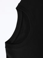 Creative Front And Back Print Round Neck T-Shirt, Pure Summer Trendy Fashion Short Sleeve, Casual Daily Style Top, Essential for Outdoor Leisure, Best for Gifting - Black