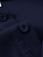 Golf Logo Premium Men'S Casual Polo Shirt, Light Luxury Lapel Long Sleeve, Versatile Fit, Comfortable Fabric, Non-Iron, Suitable for Business Casual Outfits, Men'S Top - Navy Color