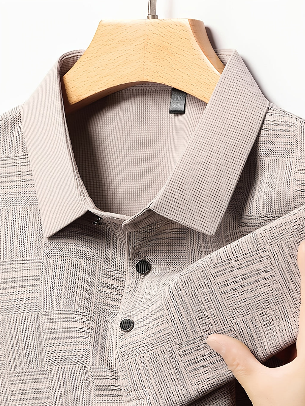 3pcs Set Upon Arrival, Men'S Summer Quick-Drying Breathable Polo Shirt, Commute Lapel Casual Top - Light Grey
