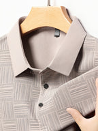 3pcs Set Upon Arrival, Men'S Summer Quick-Drying Breathable Polo Shirt, Commute Lapel Casual Top - Light Grey