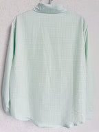 Elegant Special Edition Women'S Printed Shirt - Long Sleeve Button-Up, Classic Collar, Suitable for Office, Commute, Or Formal Events, Office Wear, Exquisite Casual - Light Green