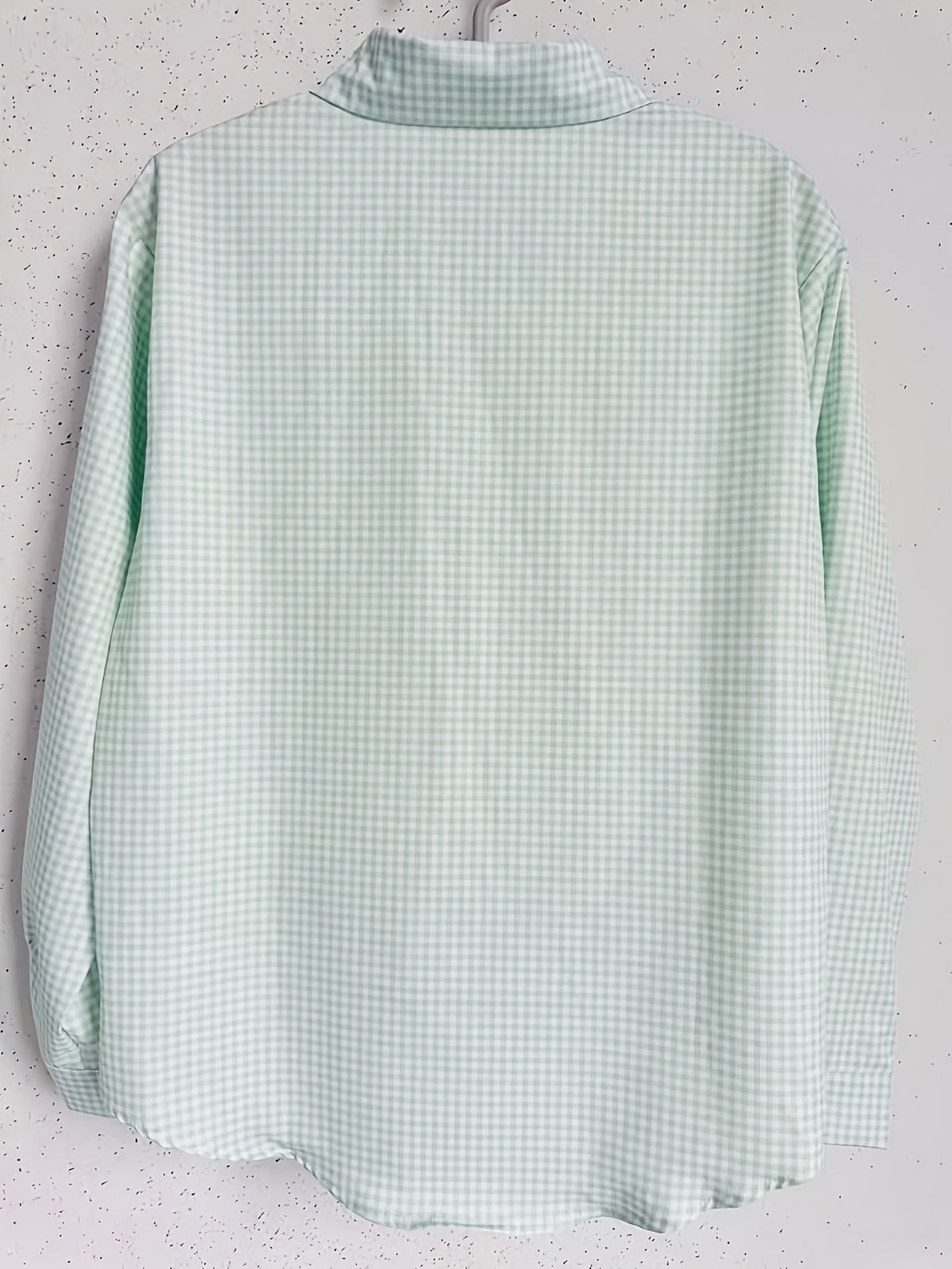 Elegant Special Edition Women'S Printed Shirt - Long Sleeve Button-Up, Classic Collar, Suitable for Office, Commute, Or Formal Events, Office Wear, Exquisite Casual - Light Green