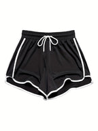 3pcs Women's High-Elasticity Jogger Shorts Suitable for Gym, Running & Casual Wear - Lightweight Drawstring Athletic Shorts, Solid Color, Machine Washable, Year-Round Workout & Leisure Wear - Mixed colors