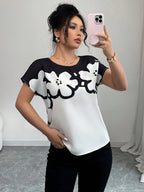 Style + Women's Elegant Commuter Floral Top YY0328720 - White