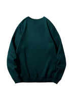 Men'S Round Neck Sweatshirt, Casual Versatile Autumn Winter Clothing, Mickey Mouse Cartoon Character Classic Pose Happy Expression Print Fashion Easy Long Sleeve Top, Design Men'S Casual Sweatshirt, Suitable for Daily Wear, Casual Athletic Wear - Blackish Green